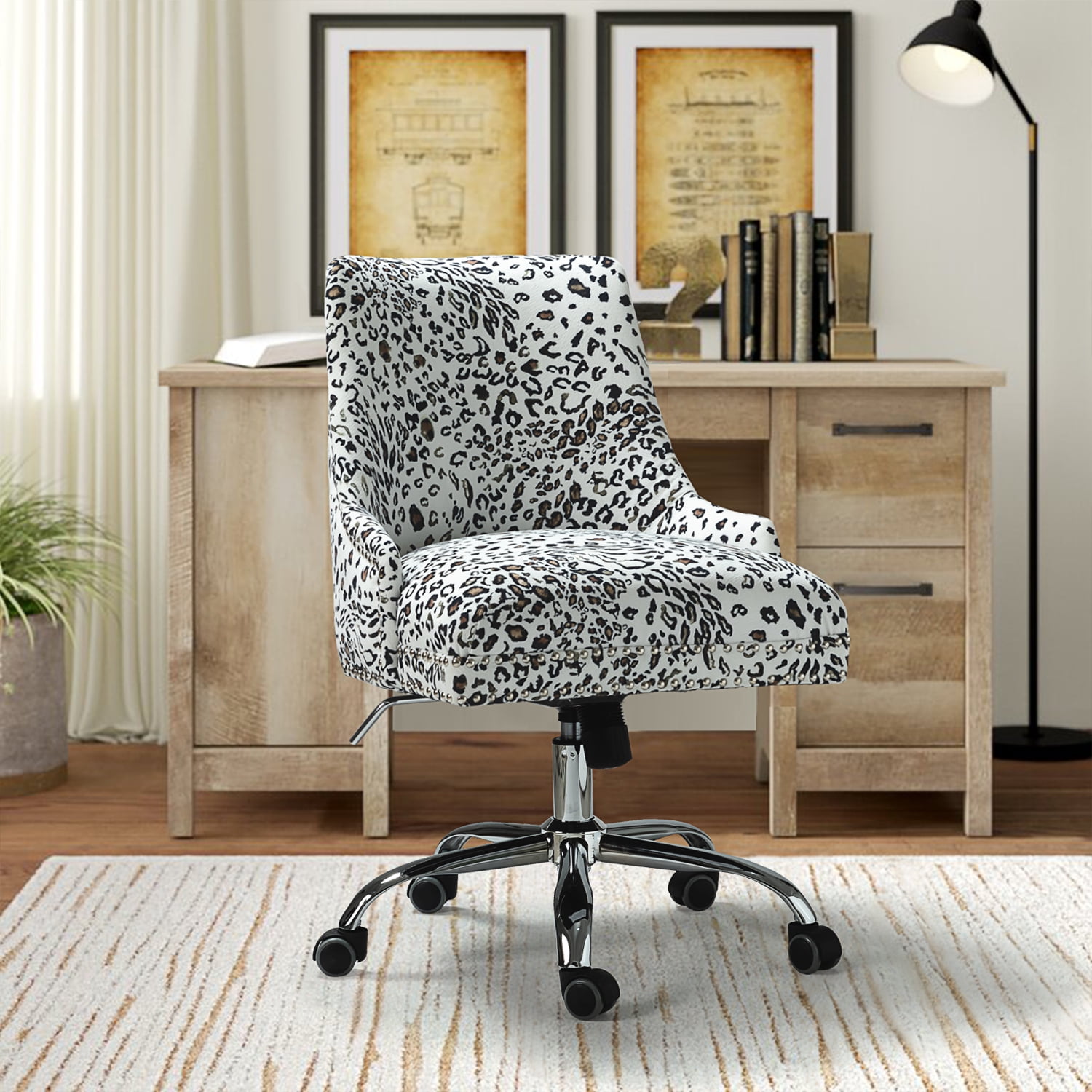 patterned desk chair