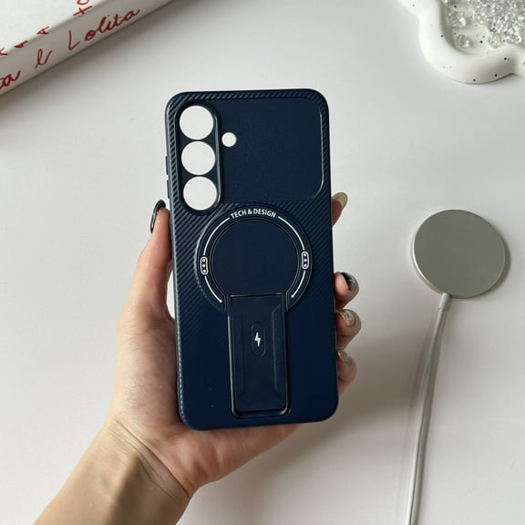 Magnetic Case Compatible for Samsung Galaxy A36 5G, [Built-in Invisible Kickstand] [Support Wireless Charging] [Military Grade Shockproof] Heavy Duty Rugged Case for Samsung Galaxy A36 5G, Blue