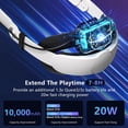 thumbnail image 3 of Magnetic Detachable 10000mAh Battery Pack for Meta Quest 3/3S with PD 18W Fast Charging, Extended Playtime up to 8 Hours & Smart Temperature Control-White Black, 3 of 6