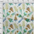 thumbnail image 3 of oneOone Georgette Viscose Off White Fabric Ice Cream Cone Sewing Craft Projects Fabric Prints By Yard 42 Inch Wide, 3 of 6