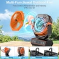 thumbnail image 4 of Rechargeable Rotating Misting Fan with App Control - Long Runtime Camping Fan with 360mL Water Tank, RGB Color Changing Lights, USB Charger Output and Hanging Hook for Patio, Tent, Garden, Bedroom an, 4 of 9