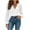 Solid Colors, variant on Long Sleeve Shirts for Women Deep V Neck Ruffle Trim Bubble Cuff Crinkle Light Pullover Blouse Loose Fit Elegant Daily Womens Tops