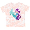 thumbnail image 3 of Inktastic Cute Mermaid, Little Mermaid, Purple Hair, Dolphin Girls Toddler T-Shirt, 3 of 5