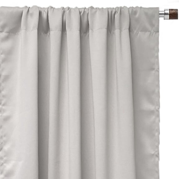 Your Chair Covers - 52 X 84 Inch Blackout Polyester Curtains with Rod Pocket Grayish White - 2 Panels