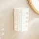 thumbnail image 4 of Cesta de almacenamiento de baño Organizador colgante | Rack pequeño de plástico montado en la pared | Gancho adhesivo no perforado | Blanco | Drena rápidamente | Compacto 15x8x7cm | Versátil para el, 4 of 8