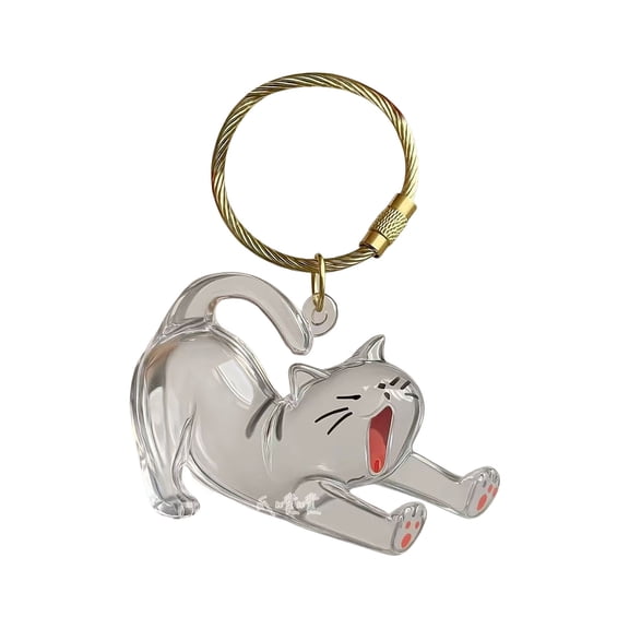 Pet Hair Keychain Cat Fur Keepsake Holder Cat Keychain Memorial Pendant Keyring Gift Pet Hair locket for Pet Lovers