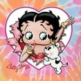 thumbnail image 4 of Wild Bobby Betty Boop Heart Blowing Kiss Pudgy Dog Betty Boop Tie-Dye T-Shirt, Aerial Spiral, Small, 4 of 4
