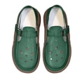 thumbnail image 5 of Abomasnow Womens PU Perforated Adjustable Metal Buckle Sole Slip‑On Clog Loafer Shoes Casual Lightweight Summer Beach Vacation Shoes, 5 of 8