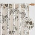 thumbnail image 4 of Floral Linen Curtains, French Country Vanilla Printed Pattern Drapes, Farmhouse Vintage Light Filtering Privacy Semi Sheer Window Curtains for Living Room Bedroom, 2 Panels, 52×84 Inches, 4 of 8