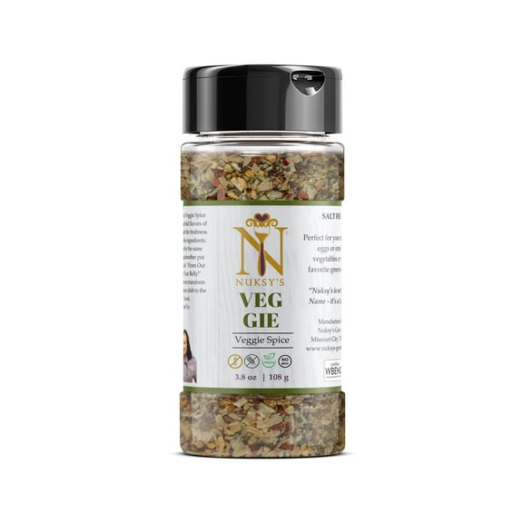 Nuksy's Gourmet Vegetable Spice, 8 oz Bottle, Corn-Free, Vegan