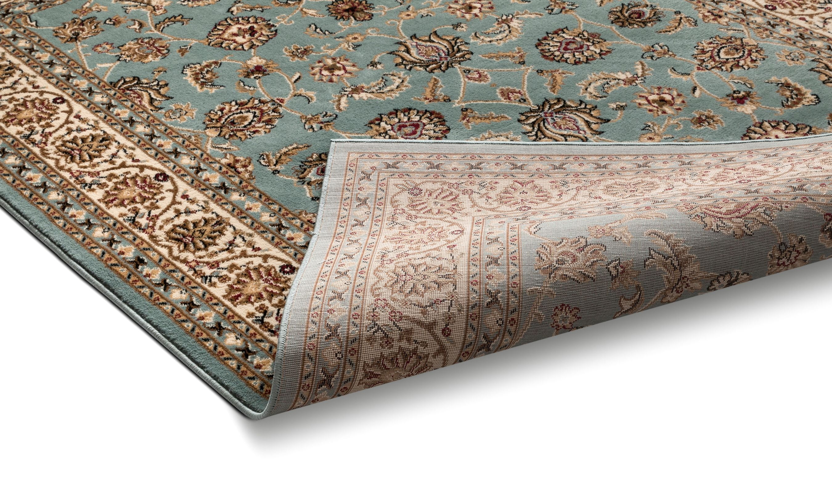 Well Woven Barclay Sarouk Traditional Oriental Panel Light Blue 2'7" x 9'6" Runner Rug