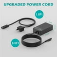 thumbnail image 2 of CUITING 65W Laptop Charger for Surface Pro 9 8 7+ 7 6 5 4 3 X  Windows Surface Laptop 5 4 3 2 1 Studio  Surface Go Tablet  Surface Book 3  2  1  Support 44W  36W  LED  7.8FT  Black, 2 of 8