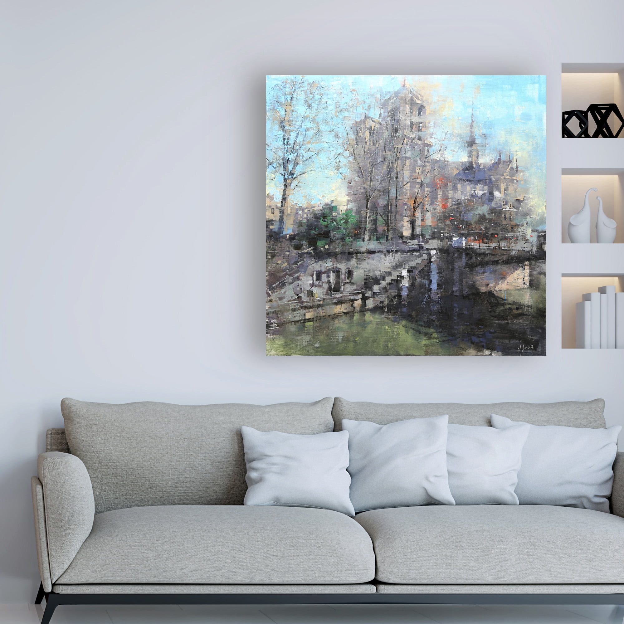 Trademark Fine Art 'Notre Dame on the Seine' Canvas Art by Mark Lagu