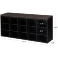 thumbnail image 3 of VASAGLE CUSTOS Collection - Shoe Bench, Storage Bench with Padded Seat, Entryway Bench with 15 Compartments, for Bedroom, 11.8 x 41.3 x 18.9 Inches, Espresso Brown and Chestnut Brown, 3 of 7