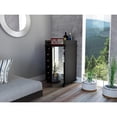 thumbnail image 3 of Tuhome Dukat Bar Cart with Two Shelves, Six Built-In Wine Racks, Four Casters, Modern, 3 of 5