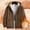 #001-Brown, variant on Nokdvo Fleece Jacket Men Winter Coat Full Zip Sherpa Hoodies with Pockets Big and Tall Long Sleeve Sweatshirts Loose Drastring Jacket Green L