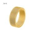thumbnail image 2 of Qarigey Anillo Unisex Acero Anillo Mujer Hombre Malla Anillo Universal Múltiples Tamaño Mano Pareja Joyería, Blanco, Talla 17 Ropa, zapatos y accesorios Miscelánea Oro diecisiete, 2 of 8