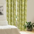 thumbnail image 2 of Ambesonne Sea Shells Curtains, Swirls with Seahorse, Pair of 28"x95", Yellow Green White, 2 of 5