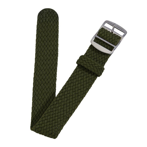 Nylon Watch Bands with 201 Stainless Steel Findings Dark Olive Green 254x20x11mm