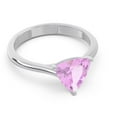 thumbnail image 3 of 2.00 Carat Trillion Cut Pink Sapphire Gemstone Lovely Bridal Ring for Ladies Solid 14K White Gold Size 3.5 by Diamond Capitals, 3 of 7