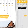 thumbnail image 6 of SUGIFT 20ft Snow Roof Rake 25" Plastic Blade Snow Removal Tool for House Roof, , Wet Leaves, Car Snow, 6 of 7