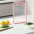 thumbnail image 6 of OKKVV Tempered Glass Cutting Board Non-Slip Floral Printed Kitchen Chopping Board Hanging Design Shatter Resistant Cooking Surface for Home Kitchen Meal Prep Use 12.6in Length pink, 6 of 8