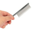 thumbnail image 4 of Pet Comb,Ergonomic Design Pet Comb Removes Tangles with Static Free Stainless Steel Teeth Pet Dog Combs with 2 Different Densities for Grooming and Fluffing, 4 of 7