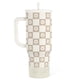 thumbnail image 1 of Taza para beber SANDJEST de acero inoxidable con asa de acero inoxidable de 40 oz, 1 of 8