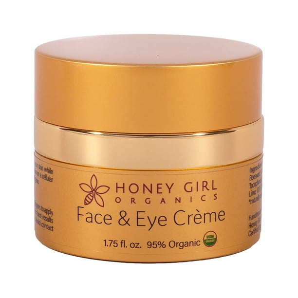 Crema hidratante facial y para debajo de los ojos Honey Girl Organics