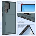 thumbnail image 6 of Compatible with Galaxy S23 Ultra Case Wallet with Credit Card Holder ID Card Slot Shockproof Hard PC TPU Phone Case Slide Flip Protective Cover for Samsung Galaxy S23 Ultra 2023 (Blue), 6 of 14