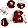 thumbnail image 6 of Esaierr 2-12 Years Old Boys Girls Baseball Jacket Tops for Kids Toddler,Letter Print Baseball Coats Fall Winter Outwear Jacket, 6 of 6