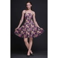 thumbnail image 4 of Bimba Floral Printed Women Smocked Waist Top Spaghetti Strap Mini Sun Dress-XXX-Large, 4 of 5