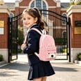 thumbnail image 2 of Weebloom School Backpack For Kids Boys Girls Corduroy Cartoon Backpack Cute Animal Bookbag Elementary Middle School Pink, 2 of 4