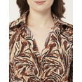 thumbnail image 5 of Moomaya Printed Full Sleeve Knot Cropped Shirt, Cotton Summer Top For Women, 5 of 8
