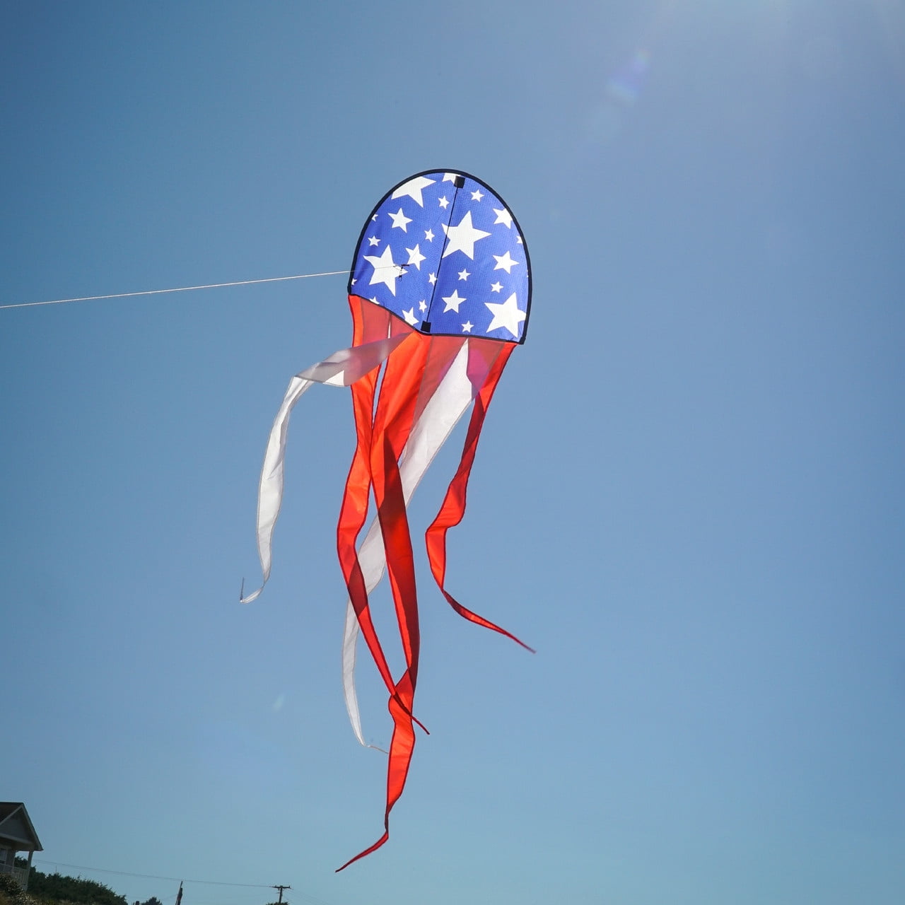In the Breeze 3354 — 22" Patriot Dancing Dragon Kite — Easy Flying Single Line Kite