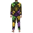 thumbnail image 5 of Kll Mardi Gras1 Sleepwear Mens Flannel Pajamas,Long Cotton Pj Set, 5 of 9