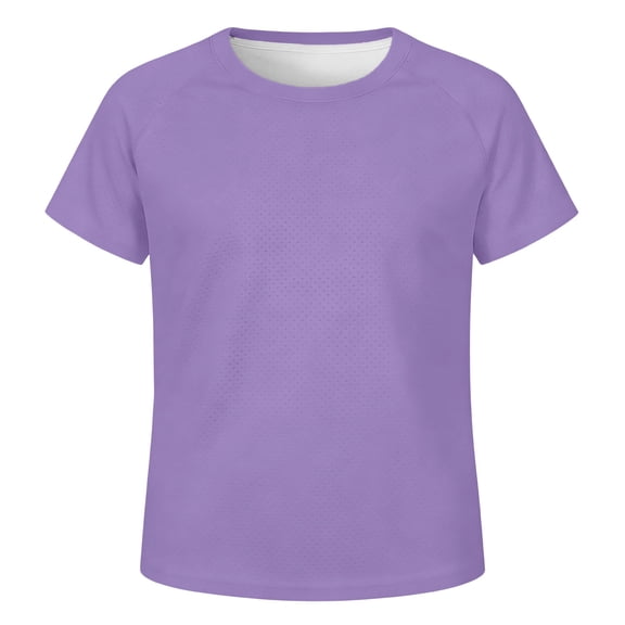 Kids Star‑Mesh Raglan Short Sleeve T‑Shirt, Breathable Athletic Top For Volleyball Sports Training