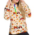 thumbnail image 4 of KLL Pumpkins On Red Car And Tractor for Womens Pullover Hoodie with Pocket Hooded Long Sleeve Shirts Sweatshirt for Women-Large, 4 of 7