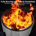 thumbnail image 4 of Towallmark Fire Pits for Garden, 35.4 Inch Smokeless Fire Pit, 304 Stainless Steel Wood Burning Fireplaces with Removable Ash Pan & Stand, Portable Safe Burning Firepit, 4 of 7