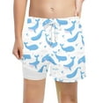 thumbnail image 4 of RMGVDSD Boys Swim Shorts With Compression Liner Quick Dry Bathing Suits Boys Swim Shorts Summer Knee Length Elastic Waist Comfort Swimming Trunks 7-8 Years, 4 of 4