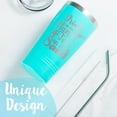thumbnail image 4 of Beach Gifts for Women or Men, 20oz Vacuum Insulated Stainless Steel Travel Tumbler with Lid, Beach Themed Gifts, Gifts for Beach Lovers, Blue (Drink in My Hand, Toes in The Sand), 4 of 6