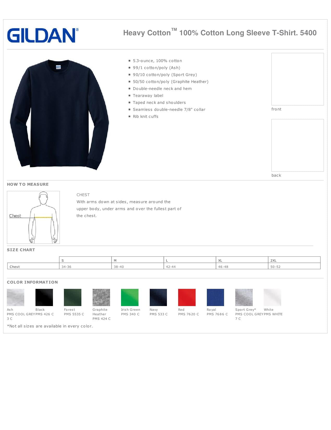 Download Gildan - Gildan 5400 Men's Long Sleeve Cotton T-Shirt - Purple - XX-Large - Walmart.com