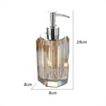 thumbnail image 2 of Dispensador de jabón líquido de alta gama for loción, champú y gel de baño, botella vacía, dispensador de jabón de lujo con luz de cristal, 2 of 5