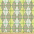 thumbnail image 2 of Abstract Fabric by the Yard Upholstery, Rhombus Shapes in Earth Tones Geometry Themed Pattern in Classic Design, Decorative Fabric for DIY and Home Accents, Warm Taupe and Yellow by Ambesonne, 2 of 5