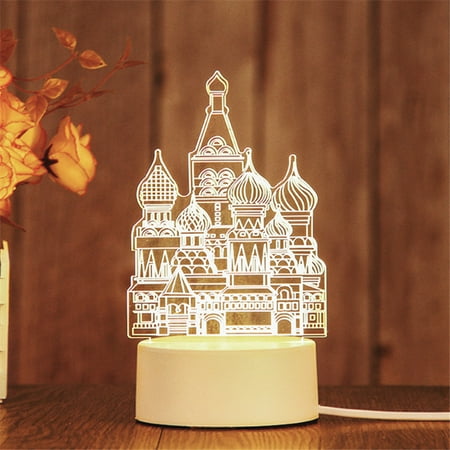 

Livesture Creative 3d night light Castle