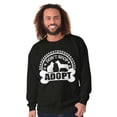 thumbnail image 5 of Dont Shop Adopt Cat Dog Pet Owner Sweatshirt for Men or Women Brisco Brands S, 5 of 5