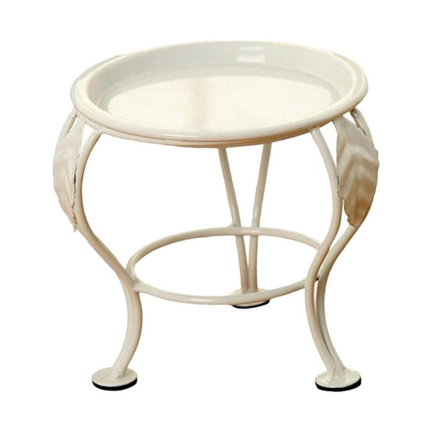 DOLITY Étagère en Fer pour Pot de Fleurs Support de Plante Support de Plante pour Intérieur Extérieur Robuste Blanc