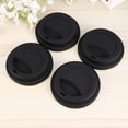 thumbnail image 5 of Raindrops 4-Pack Reusable Silicone Coffee Mug Lids, Travel Cup Covers, Black, Spill-Proof Drink Protectors, 5 of 7