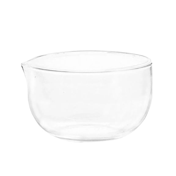 Glass Salad Bowl With Pour Spout Clear Glass Mixing Bowl Multipurpose Serving Bowl For Fruit Kitchen Food Prep(Clear-350Ml)