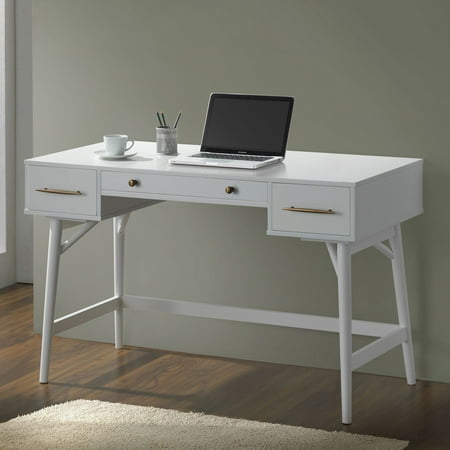 Coaster Mid Century Modern Style Writing Desk In White Coaster Mid Century Modern Style Writing Desk In White